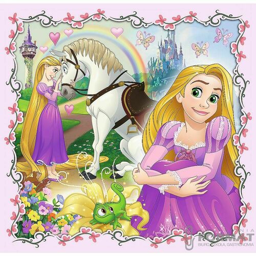 Puzzle 3w1 Roszpunka, Aurora i Arielka TREFL 4