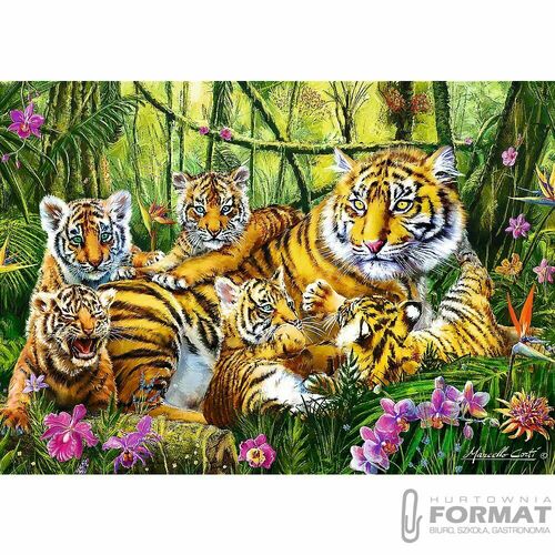 Puzzle 500 el. Rodzina tygrysów 37350 2