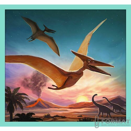 Puzzle 10w1 W świecie dinozaurów 90390 Trefl 2