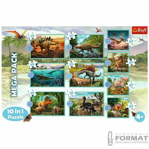 Puzzle 10w1 W świecie dinozaurów 90390 Trefl 12