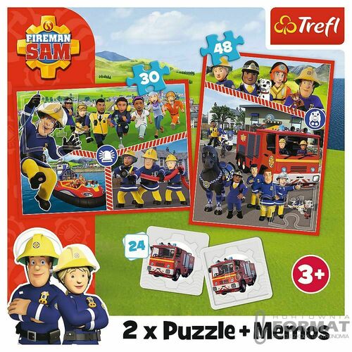 Puzzle 2w1 + memos Drużyna Strażaka Sama 93334 Tre 5