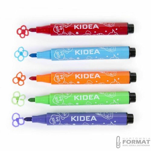 Derform Flamastry Jumbo Kidea 12 kolorów 2