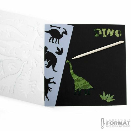 Kreatywna Wydrapywanka Zdrapywanka DINOZAURY 3 ark 3