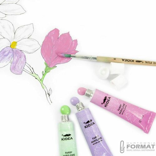 Farba akrylowa Kidea kolor: mix 12ml (FAAP12KA) 4
