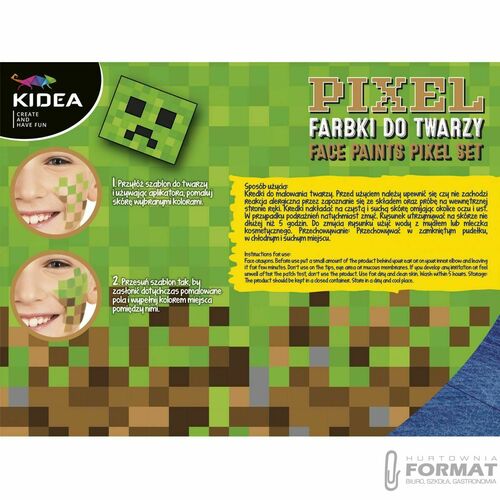 Farbki do malowania twarzy ZESTAW PIXEL 8 kolorów 2