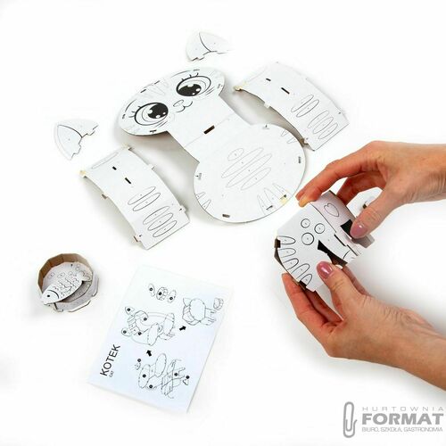 Figurka 3D malowanie po numerach KOTEK KIDEA 3