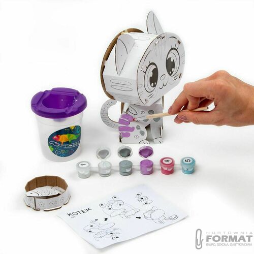 Figurka 3D malowanie po numerach KOTEK KIDEA 4