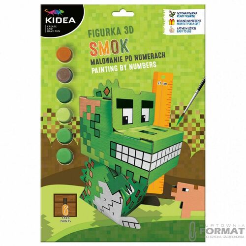 Figurka 3D malowanie po numerach Smok KIDEA 3