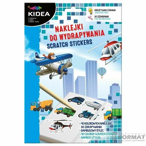 Naklejki do wydrapywania POJAZDY Kidea 2