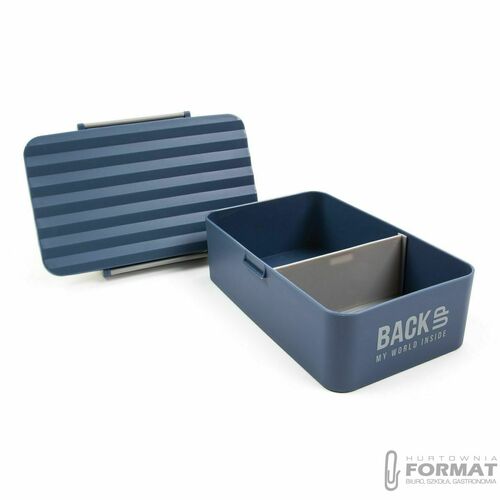 ŚNIADANIÓWKA LUNCHBOX WYJMOWANA PRZEGRODA 600ml GRANATOWA EKO BEZ BPA 2
