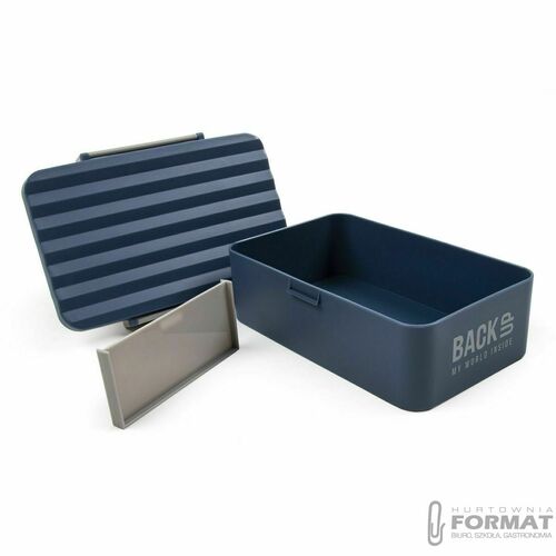 ŚNIADANIÓWKA LUNCHBOX WYJMOWANA PRZEGRODA 600ml GRANATOWA EKO BEZ BPA 3