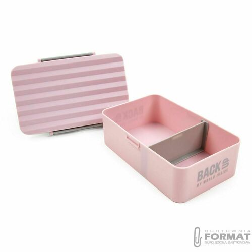 ŚNIADANIÓWKA LUNCHBOX WYJMOWANA PRZEGRODA 600ml RÓŻOWA EKO BEZ BPA 2