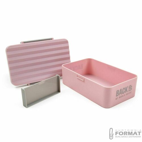 ŚNIADANIÓWKA LUNCHBOX WYJMOWANA PRZEGRODA 600ml RÓŻOWA EKO BEZ BPA 3