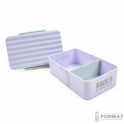 ŚNIADANIÓWKA LUNCHBOX WYJMOWANA PRZEGRODA 600ml FIOLETOWA EKO BEZ BPA 2