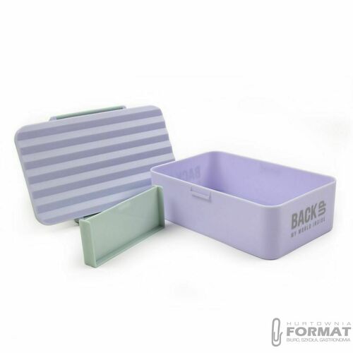 ŚNIADANIÓWKA LUNCHBOX WYJMOWANA PRZEGRODA 600ml FIOLETOWA EKO BEZ BPA 3
