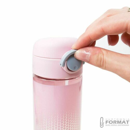 BIDON BUTELKA NA WODĘ BACKUP DERFORM NIETOKSYCZNY 600ml BPA FREE RÓŻOWY 4