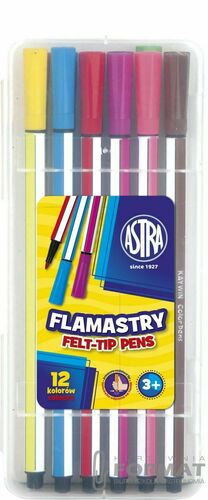 Flamastry heksagonalne Astra 12 kolorów 4