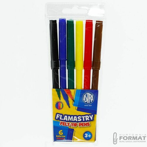 Flamastry ASTRA 6 kolorów 2