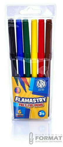 Flamastry ASTRA 6 kolorów 4