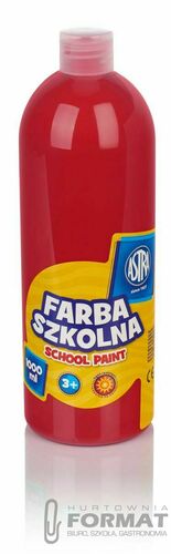 Farba szkolna Astra 1000 ml - czerwona 2
