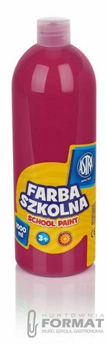 Farba szkolna Astra 1000 ml - różowa 2