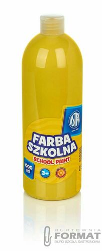 Farba szkolna Astra 1000 ml - żółta 2
