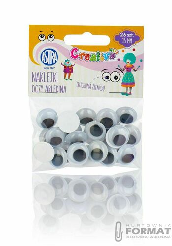 Oczy samoprzylepne 15 mm Oczy Arlekina ASTRA 2