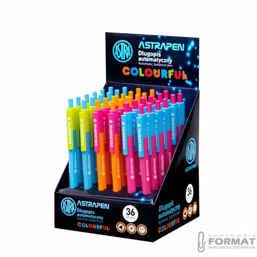 Długopis automatyczny trójkątny COLOURFUL Astra 6