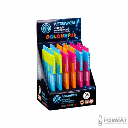 Długopis automatyczny trójkątny COLOURFUL Astra 8