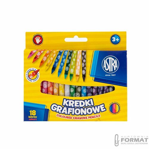 Kredki świecowe Astra GRAFIONOWE 18 kol. (316023901) 3