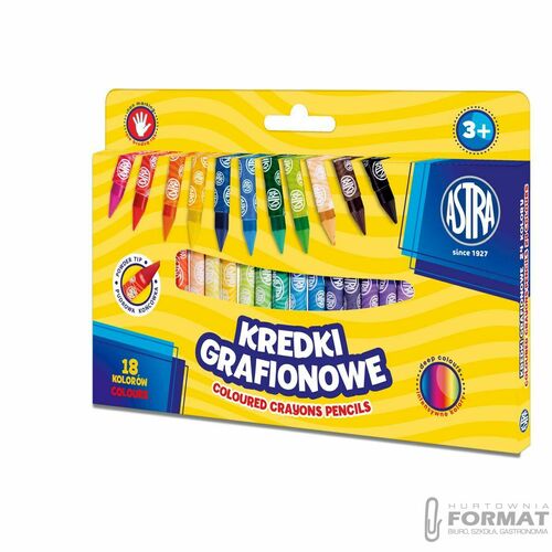 Kredki świecowe Astra GRAFIONOWE 18 kol. (316023901) 6