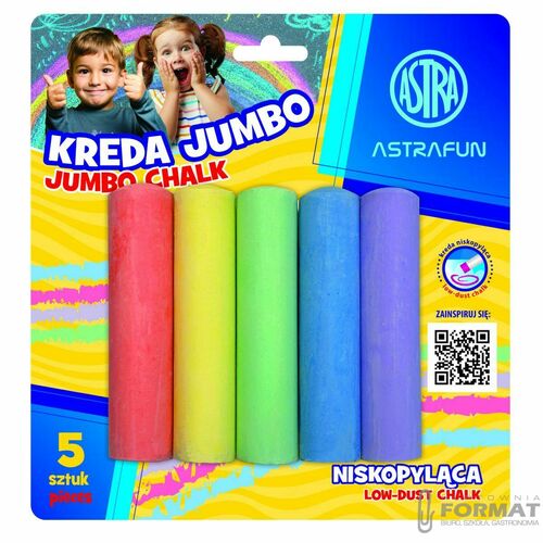 Kreda JUMBO okrągła 5 kolorów Astra 2