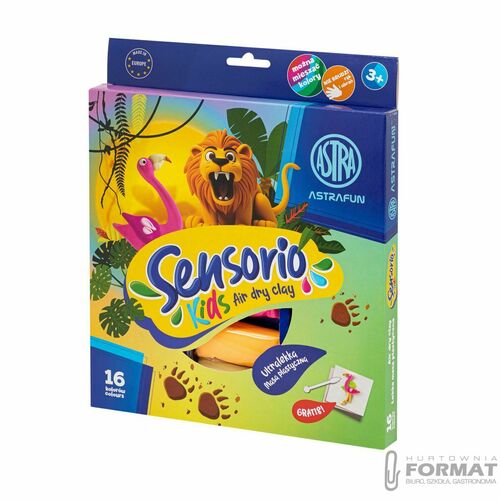 LEKKA MASA PLASTYCZNA ASTRA SENSORIO KIDS DŻUNGLA 16 KOLORÓW 3