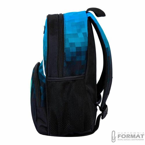PLECAK SZKOLNY JEDNOKOMOROWY A5 DLA FANA MINECRAFT PIXEL ASTRABAG 4