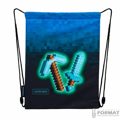 WOREK NA OBUWIE BUTY DO SZKOŁY MINECRAFT POJEMNY ASTRABAG 2