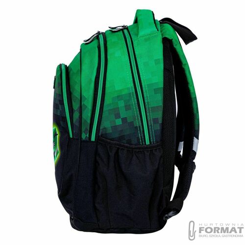 PLECAK SZKOLNY 3-KOMOROWY A5 DLA FANA MINECRAFT PIXEL HERO ASTRABAG 13