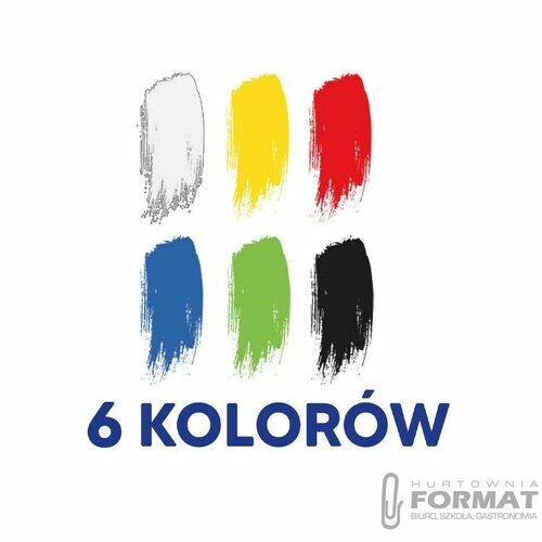 FARBY PLAKATOWE SZKOLNE OXFORD 6 ŻYWYCH KOLORÓW O POJEMNOŚCI 20ML 2