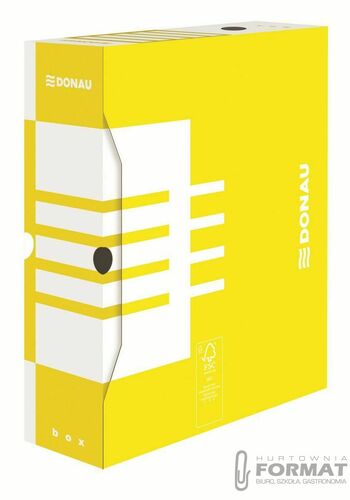 POJEMNIK DO ARCHIWUM DONAU A4/100 ŻÓŁTY 2