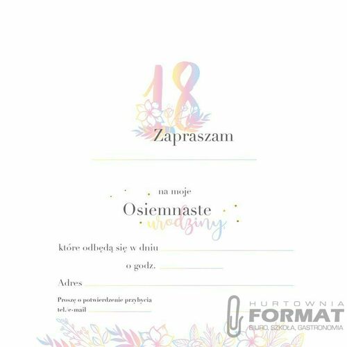 ZAPROSZENIE ZP-032 5SZT 8