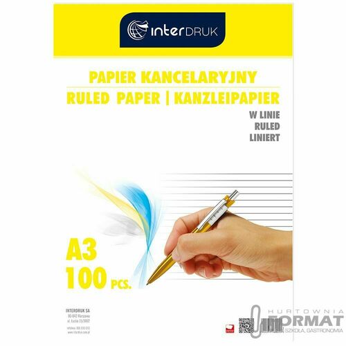 PAPIER KANCELARYJNY A3/100 LINIA 2