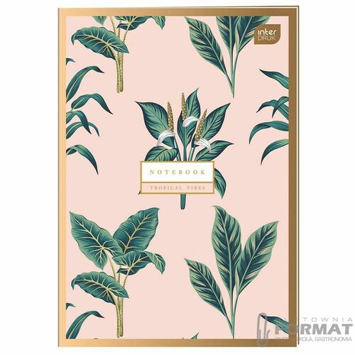 Zeszyt A4 96k, kratka Metallic Satin gold 3