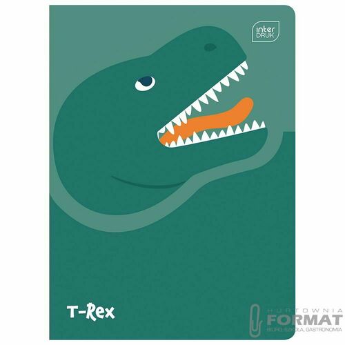 Interdruk Zeszyt A5 Dinozaurus 70g, kratka 16k 2
