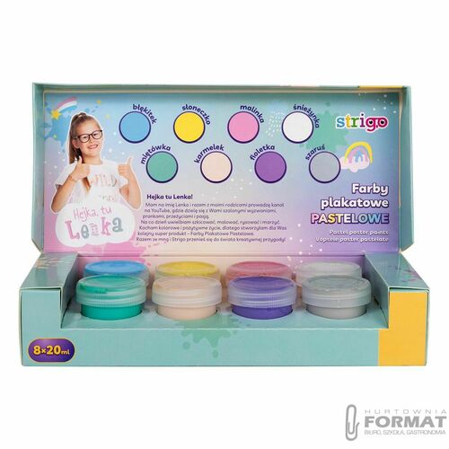 Farby plakatowe Strigo LENKA kolor: mix 20ml 12 kolor. (SSC147) 2