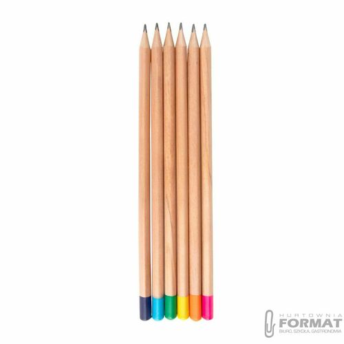 Ołówek Strigo drewniany z kol.wykończeniami HB (SSC285) 2