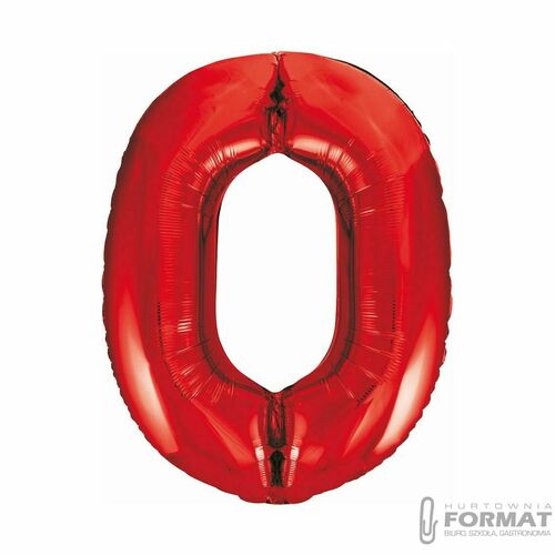 Balon foliowy B&C Cyfra 0, czerwona, 85 cm 2