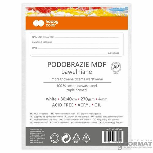 Podobrazie Happy Color [mm:] 300x400 (HA 7391 3040-W) 2