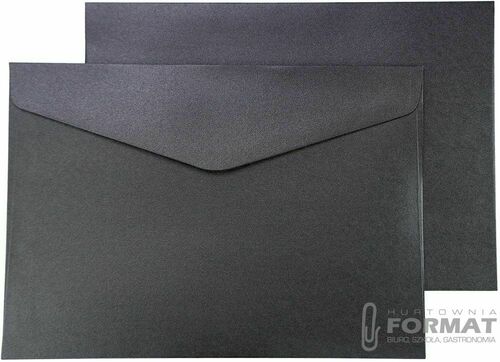 Koperta Galeria Papieru pearl czarny C5 czarny (280677) 10 sztuk 2