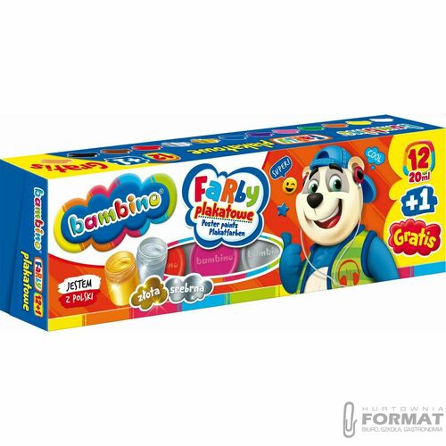 Bambino Farby plakatowe 20 ml 12 kolorów 3
