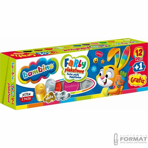 Bambino Farby plakatowe 20 ml 12 kolorów 4