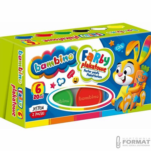 Bambino Farby plakatowe 20 ml 6 kolorów 2